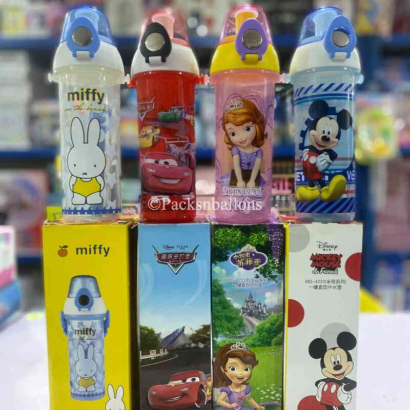 580ml Disney water bottle (sophia, mickey, car and mitty)